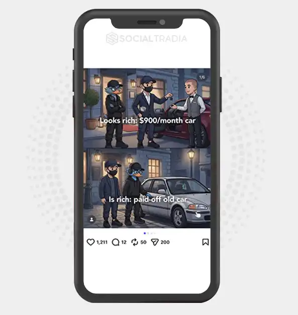 Instagram account The Millionaire Method (28.3k Followers)