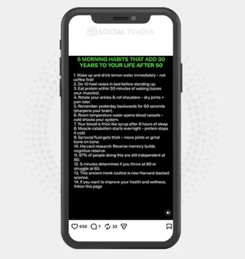 Instagram account Timeless Health (81.5k Followers)