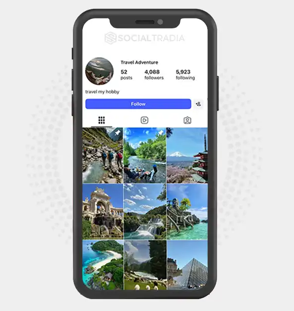 Instagram account traveladventure238 (4k Followers)