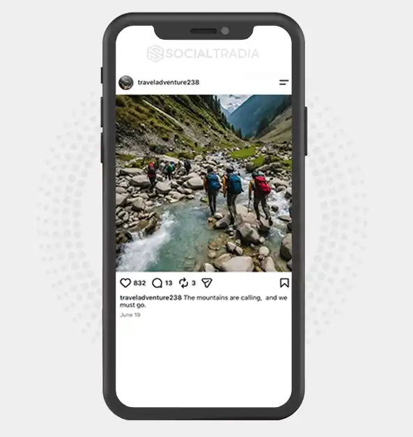Instagram account traveladventure238 (4k Followers)