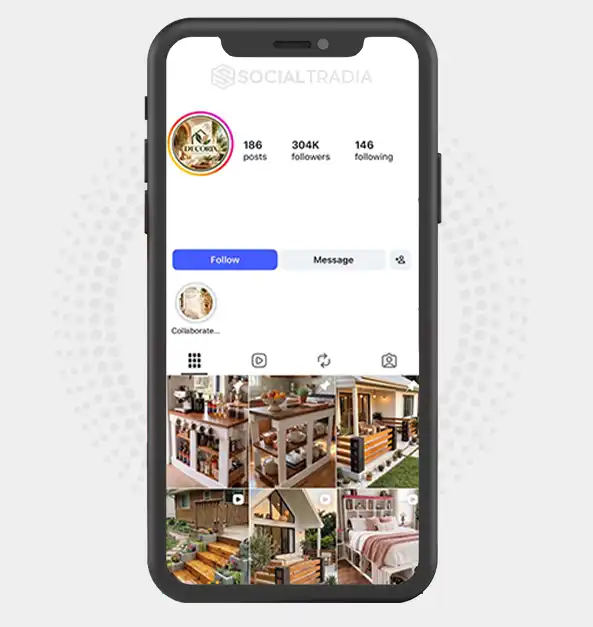 Instagram account UniqueHomeDesigns (315 k Followers)