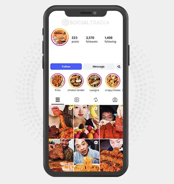 Instagram account ViralMukbang (3.5k Followers)