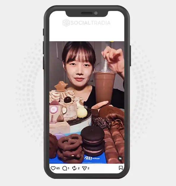 Instagram account ViralMukbang (3.5k Followers)